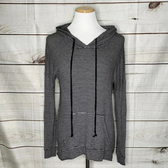 Mossimo Oversized Long Sleeved Hi Low Hooded Shirt Top XS - Picture 2 of 9